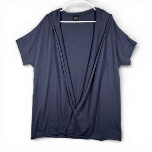 Eileen Fisher Women’s 2X Hooded Silk Cashmere Open Front Cardigan Sweater